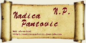 Nadica Pantović vizit kartica